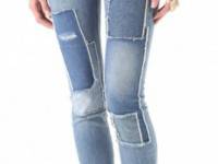 Free People Patched Skinny Jeans