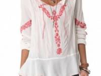 Free People Rolling Stone Woven Top