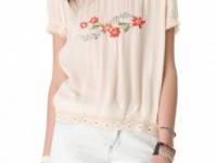 Free People Springtime Woven Tee