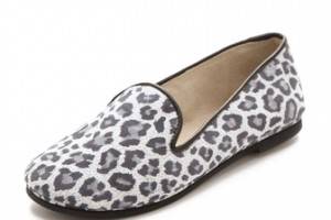 FRENCH SOLE fs/ny Printed Snow Leopard Loafers