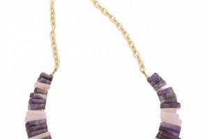 Gemma Redux Amethyst & Quartz Bib Necklace