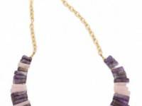 Gemma Redux Amethyst &amp; Quartz Bib Necklace