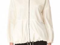 Giambattista Valli White Leather Windbreaker