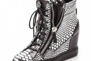 Giuseppe Zanotti Double Zip Wedge Sneakers