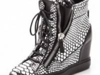 Giuseppe Zanotti Double Zip Wedge Sneakers