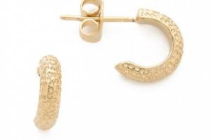 Gorjana Quinn Hammered Mini Hoop Earrings