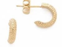 Gorjana Quinn Hammered Mini Hoop Earrings