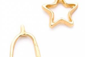 Gorjana Wishbone and Star Stud Earrings