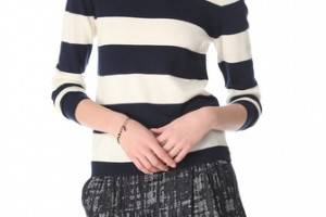 Gryphon Rugby Stripe Sweater with Golden Collar