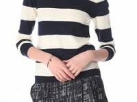 Gryphon Rugby Stripe Sweater with Golden Collar