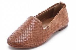 H by Hudson Pyrenees Woven Leather Flats