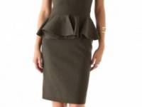 Hakaan Strapless Peplum Dress