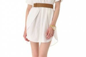 Halston Heritage Belted Shirtdress