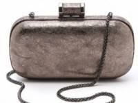 Halston Heritage Crushed Metallic Minaudiere