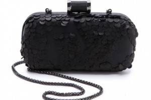 Halston Heritage Leather Petal Minaudiere