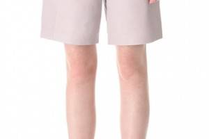 Halston Heritage Leather Shorts