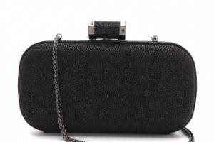 Halston Heritage Pebbled Oblong Minaudiere