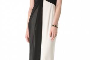 Halston Heritage Side Drape Gown