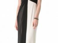 Halston Heritage Side Drape Gown