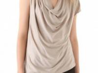 Haute Hippie Cowl Top with Short Sleeves