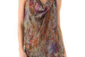 Haute Hippie Criss Cross Printed Top