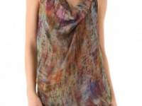 Haute Hippie Criss Cross Printed Top