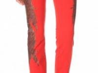 Haute Hippie Feather Print Jeans