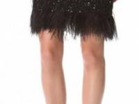 Haute Hippie Feather Sequin Miniskirt