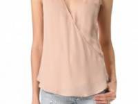 Haute Hippie Gathered Shoulder Crossover Top