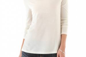 Haute Hippie Keyhole Cowl Tee with Long Sleeves