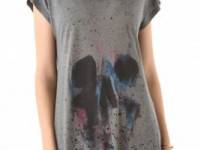 Haute Hippie Painted Skull Tee Top