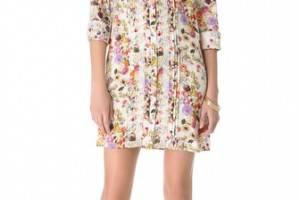 Haute Hippie Pleated Shirtdress