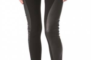 Haute Hippie Ponte and Leather Leggings