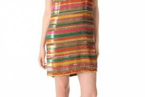 Haute Hippie Sequin Striped Tank Dress