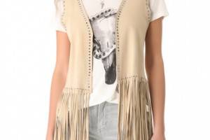 Haute Hippie Suede Vest