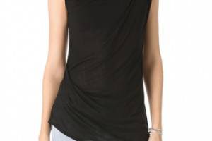 Heather Asymmetrical Drape Tank