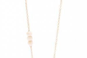 Heather Hawkins Bone Bead Gold Horn Necklace