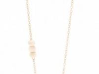 Heather Hawkins Bone Bead Gold Horn Necklace