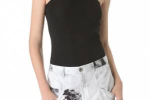 HELMUT Helmut Lang Asymmetrical Low Neck Tank