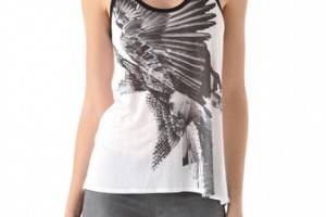 HELMUT Helmut Lang Bird Collage Tank