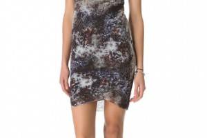 Helmut Lang Oxide Print Twist Dress