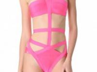 Herve Leger Cutout One Piece Swimsuit