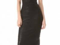 Herve Leger One Shoulder Gown