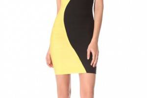 Herve Leger Pailey Combo Dress