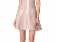 Herve Leger Shayla Foil A-Line Dress