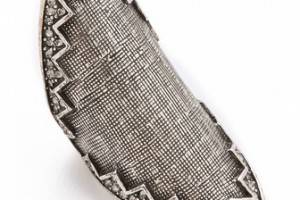 House of Harlow 1960 Crosshatched Pave Ring