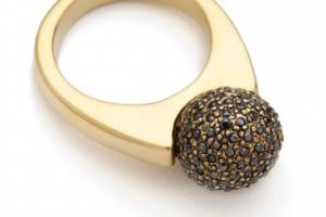 House of Harlow 1960 Crystal Orb Ring