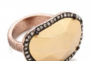 House of Harlow 1960 Horizontal Sahara Sand Ring