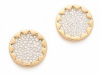 House of Harlow 1960 White Sand Sunburst Stud Earrings