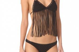 Indah Marjan Fringe Bikini Top